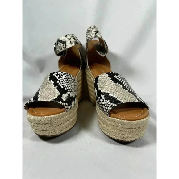 2/$30 Nine West Wnadell3 Size 7.5 Wedge Platform Sandal Animal Print - Picture 4 of 16